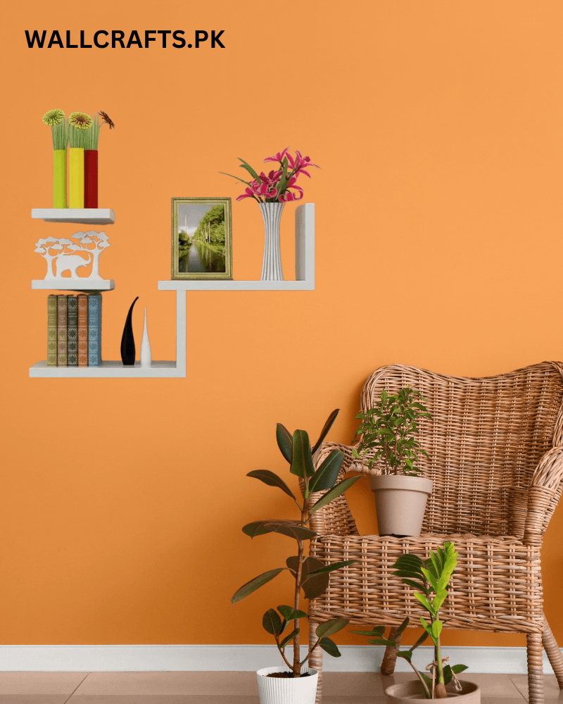 Modern Wall-Mounted Floating Shelves - Stylish Display and Storage Unit white