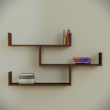 3-steps-U-shape-wall-mounted-shelfs-Dark-brown